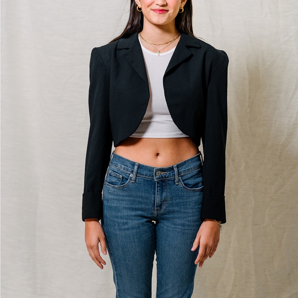 Crop blazer